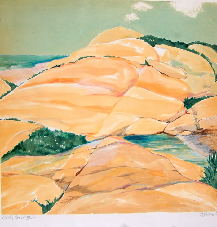 Print of Rocky Coast III