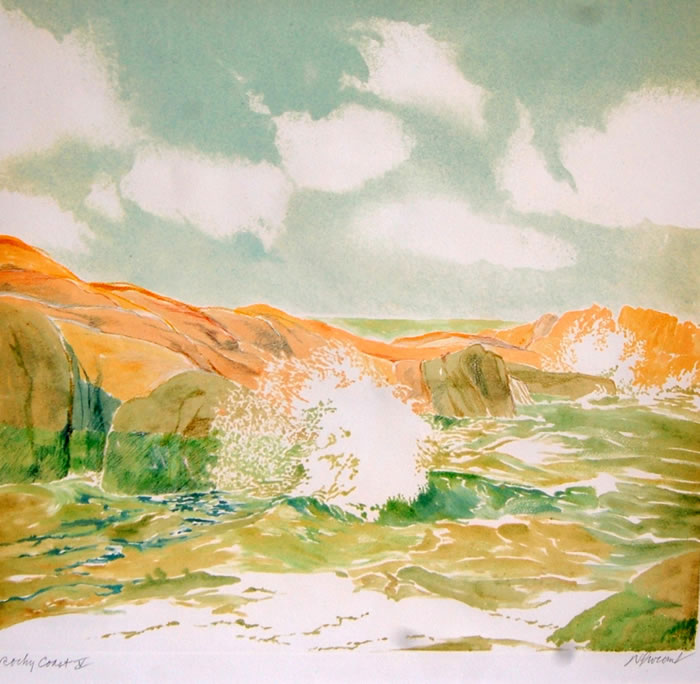 Print of Rocky Coast V