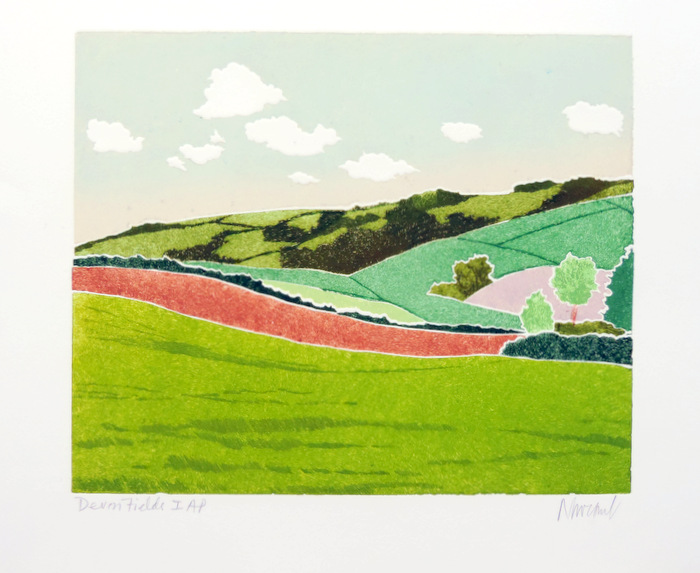 Print of Devon Fields I Red