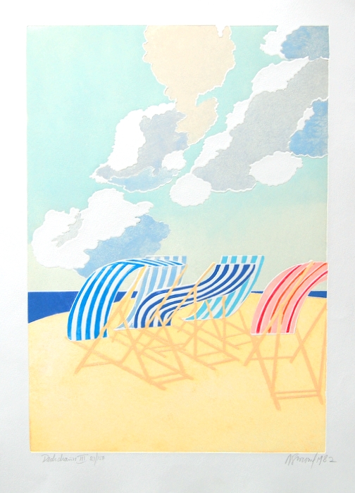 Print of Deckchairs III