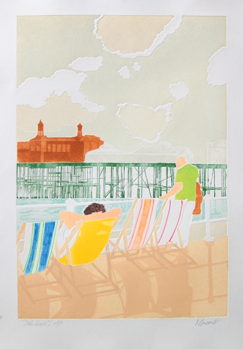 Print of Deckchairs I