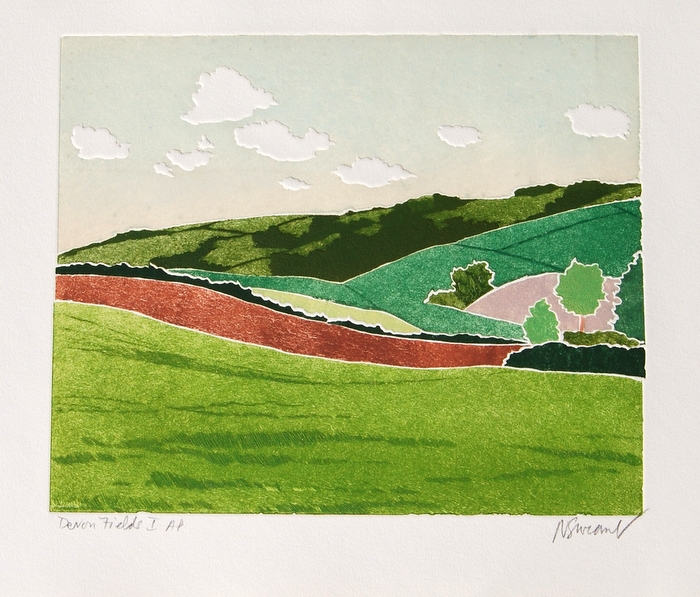 Print of Devon Fields I Red